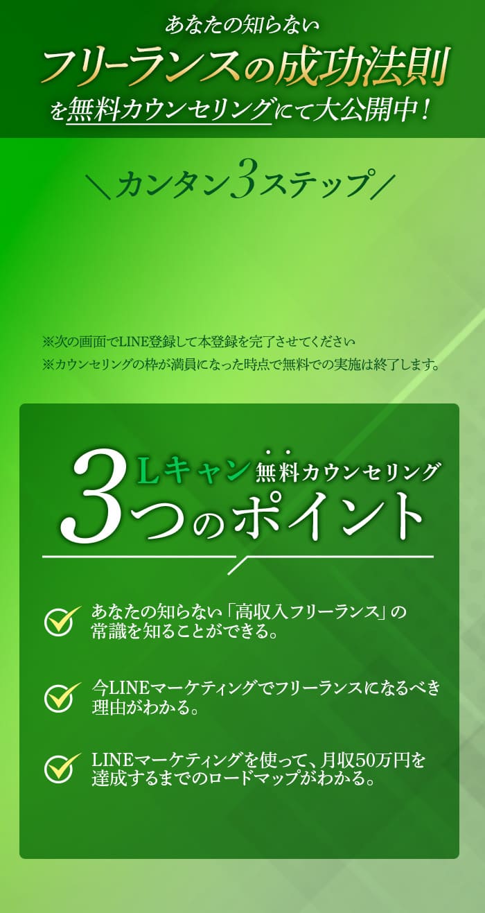 稼げる法則のカンタン3ステップ